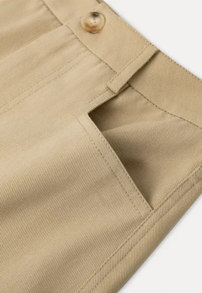 High Waist Structured Mini Skirt With Front Button Closure