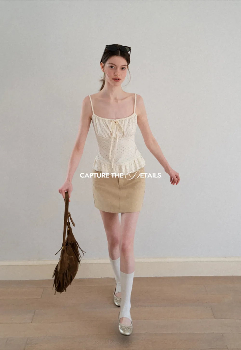 High Waist Structured Mini Skirt With Front Button Closure