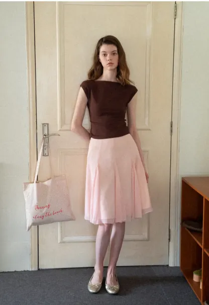 Flowy Pleated Midi Skirt