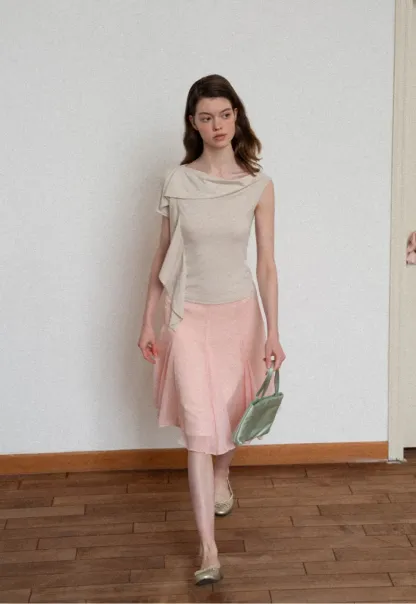 Flowy Pleated Midi Skirt