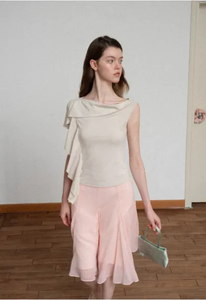 Flowy Pleated Midi Skirt