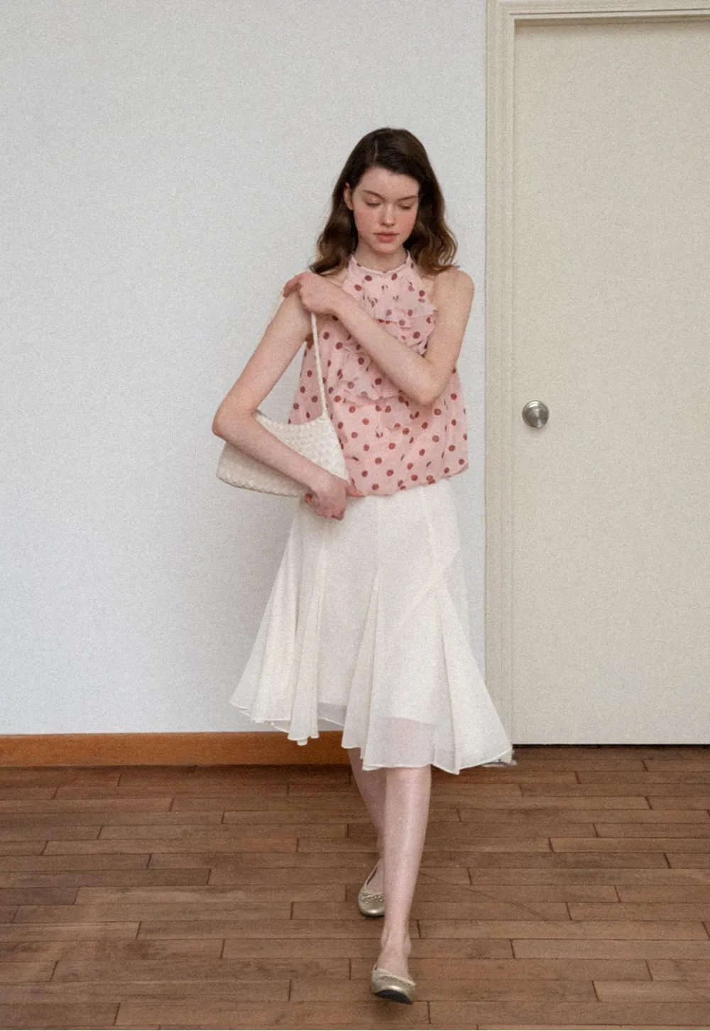 Flowy Pleated Midi Skirt