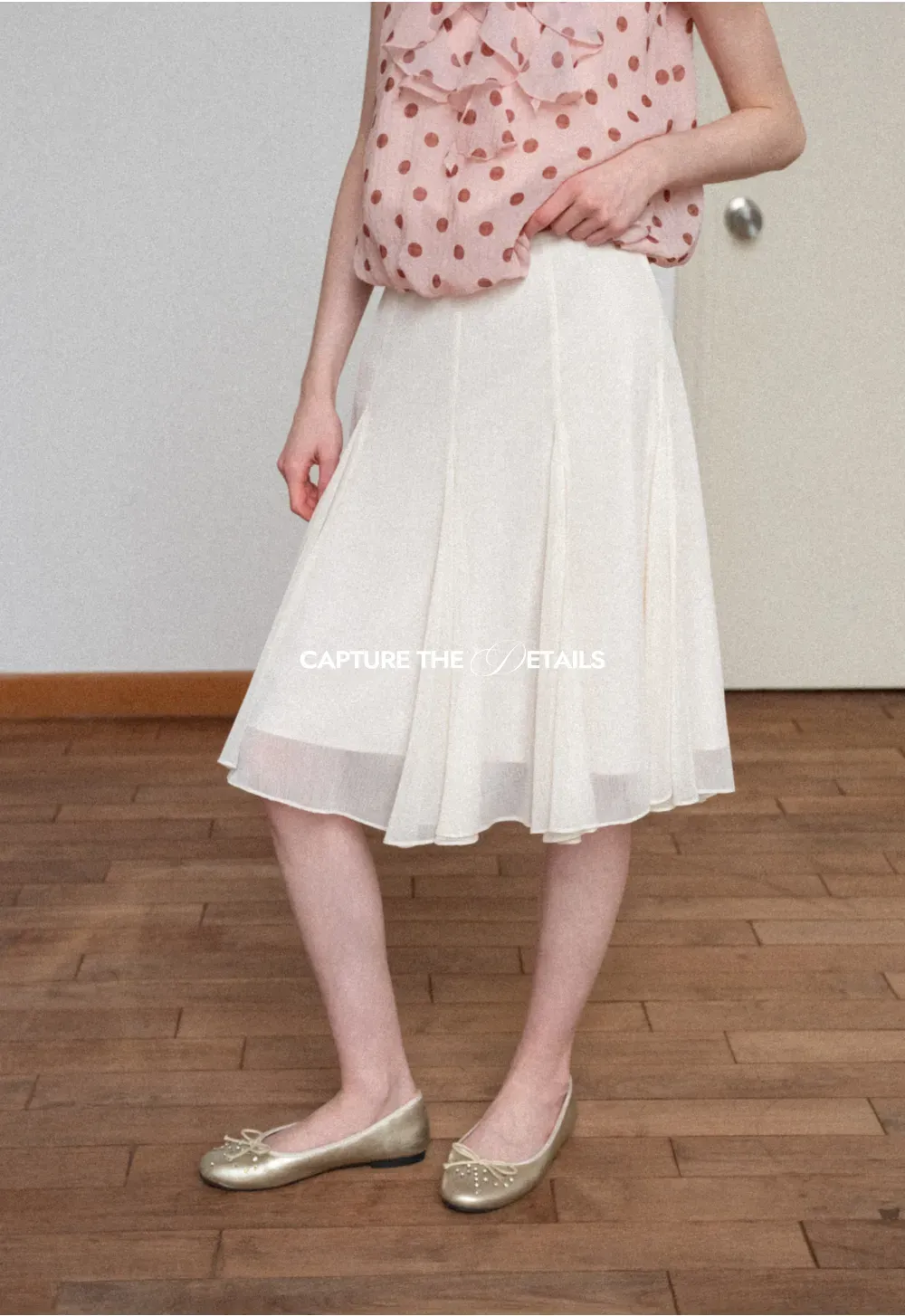 Flowy Pleated Midi Skirt