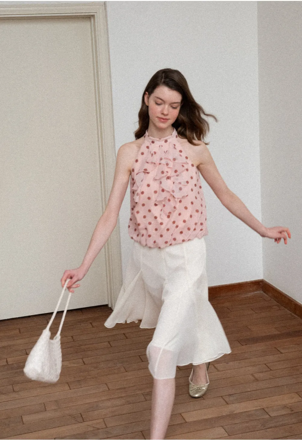 Flowy Pleated Midi Skirt