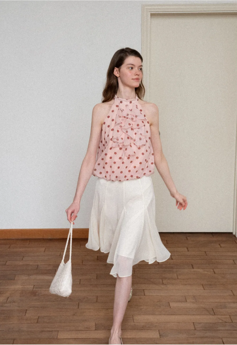 Flowy Pleated Midi Skirt