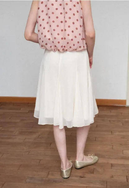 Flowy Pleated Midi Skirt