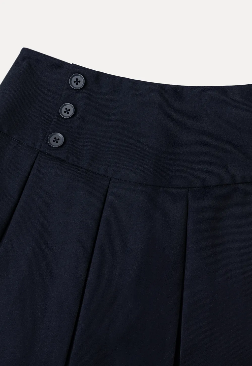 Asymmetric Pleated Wrap Skirt