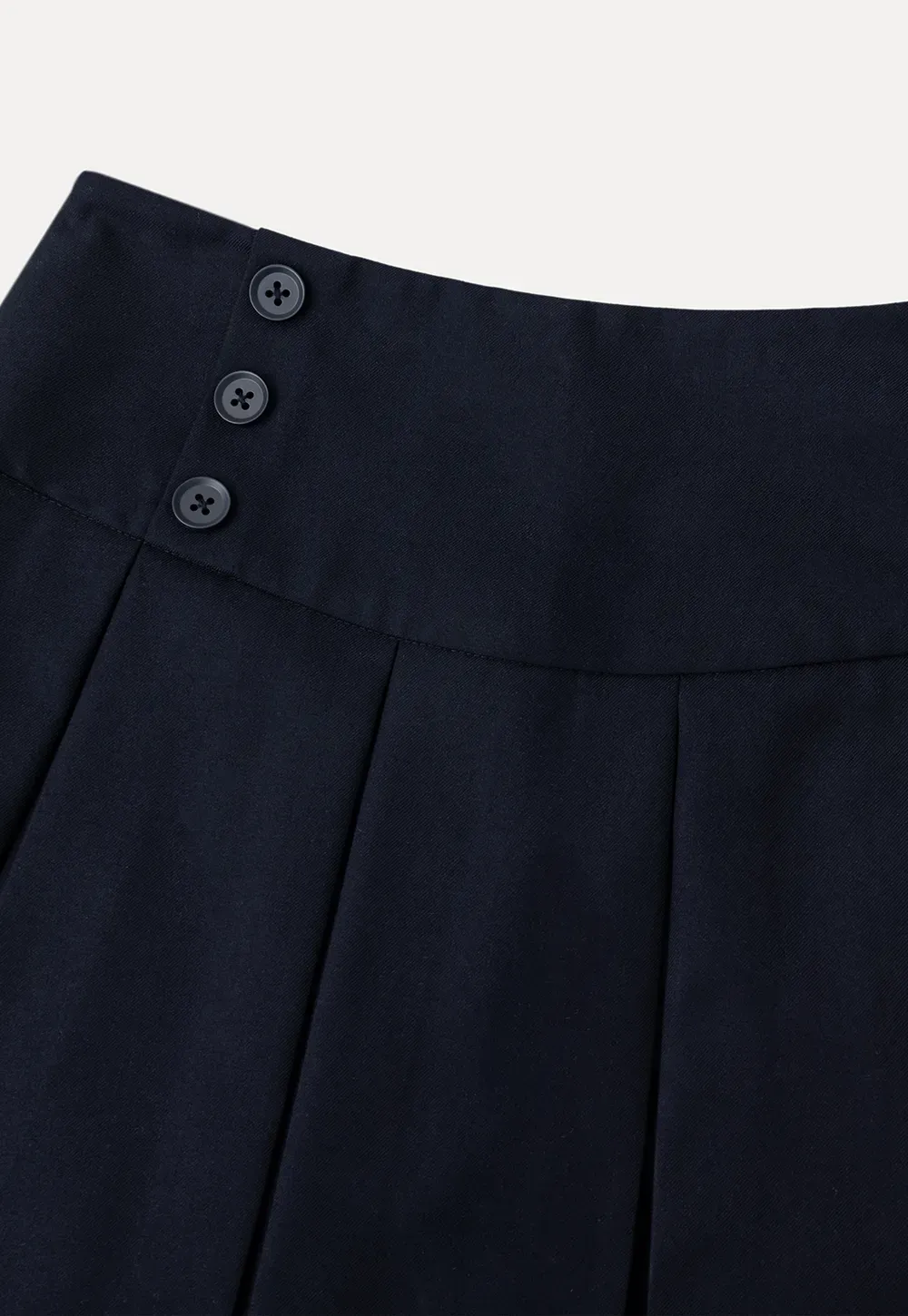 Asymmetric Pleated Wrap Skirt