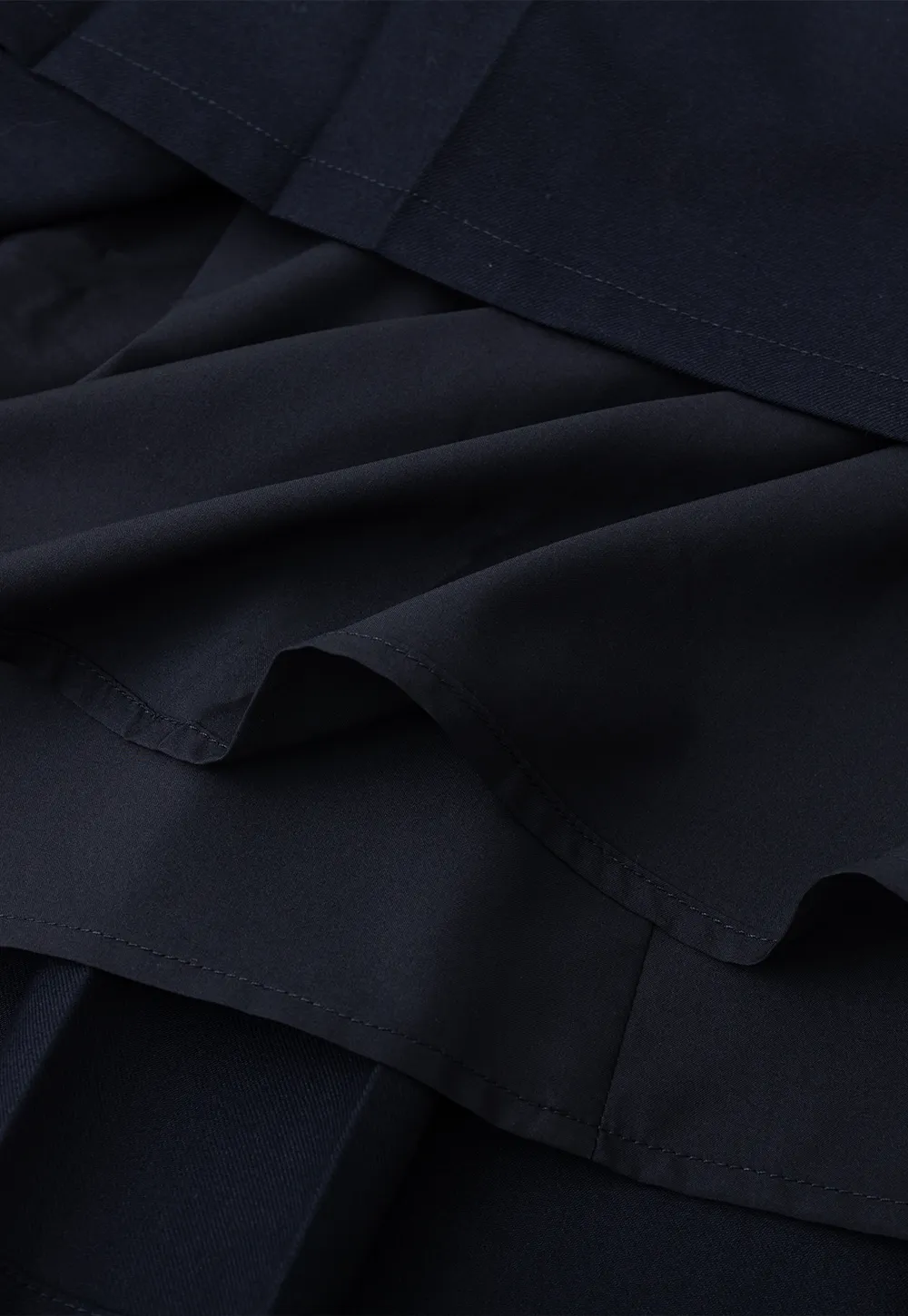 Asymmetric Pleated Wrap Skirt