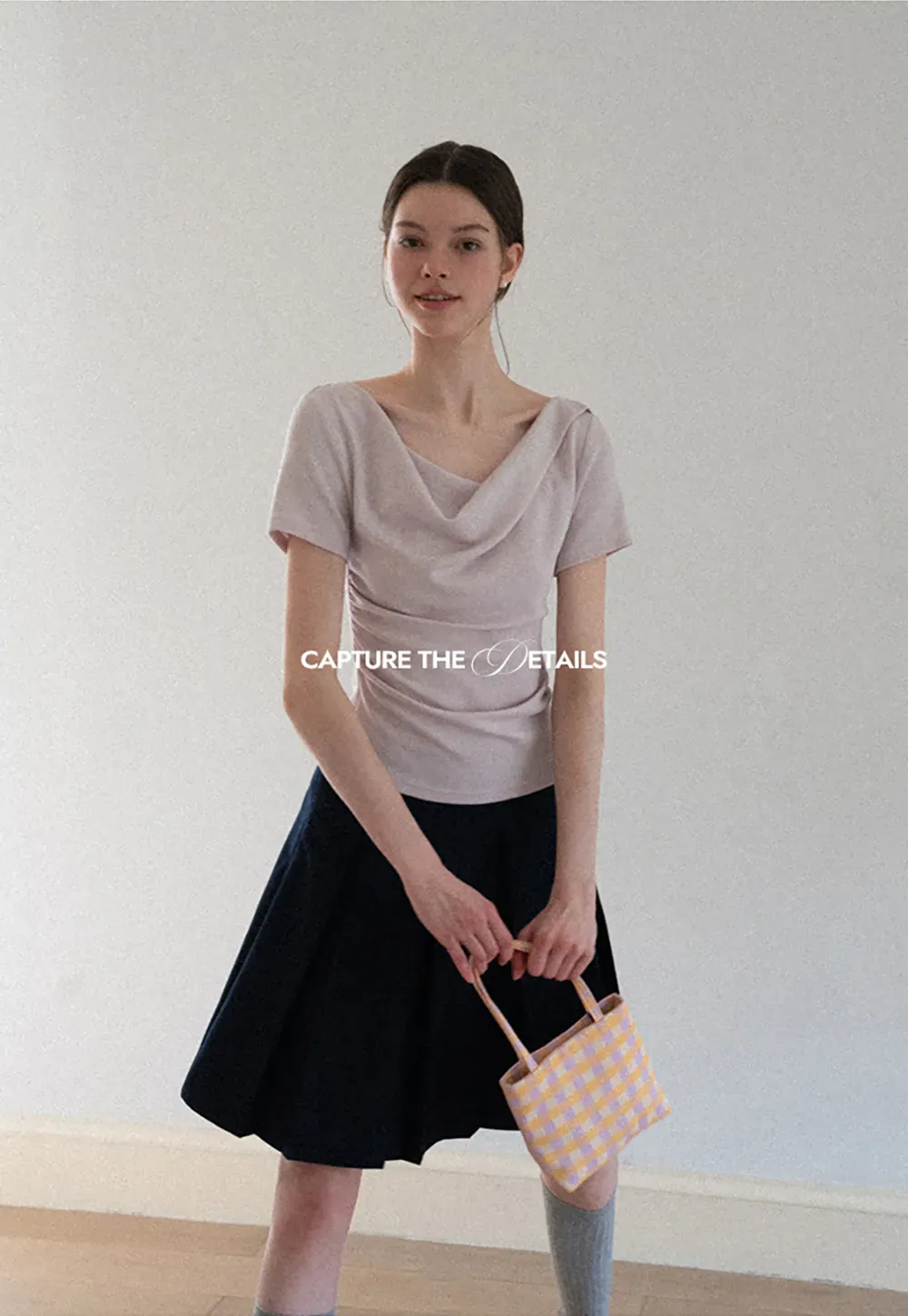 Asymmetric Pleated Wrap Skirt