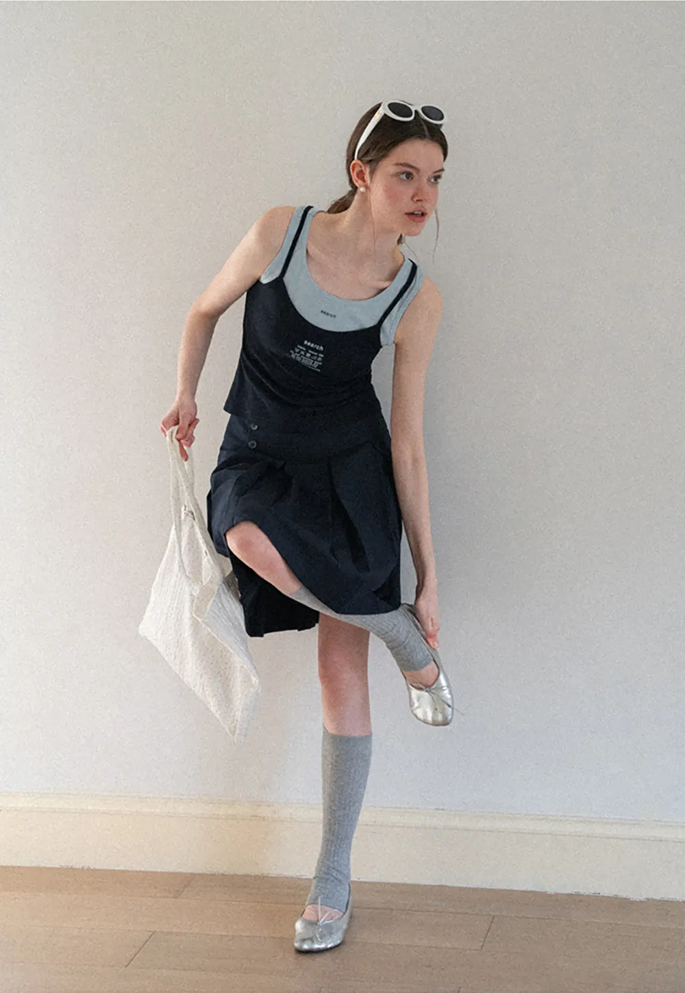 Asymmetric Pleated Wrap Skirt