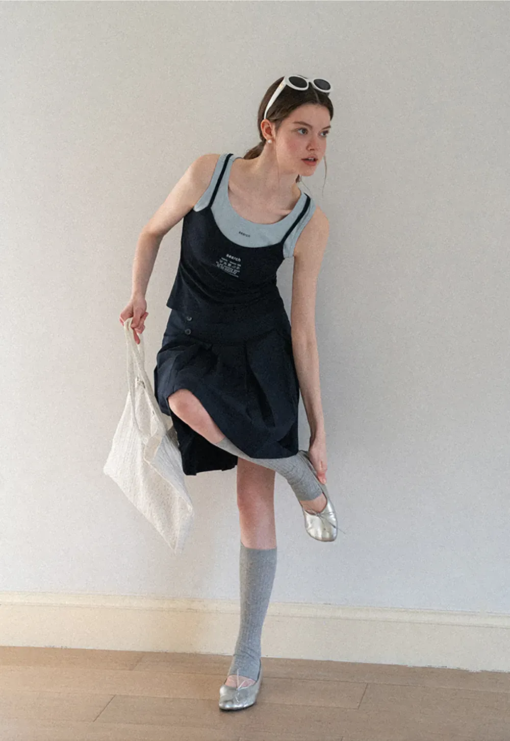 Asymmetric Pleated Wrap Skirt