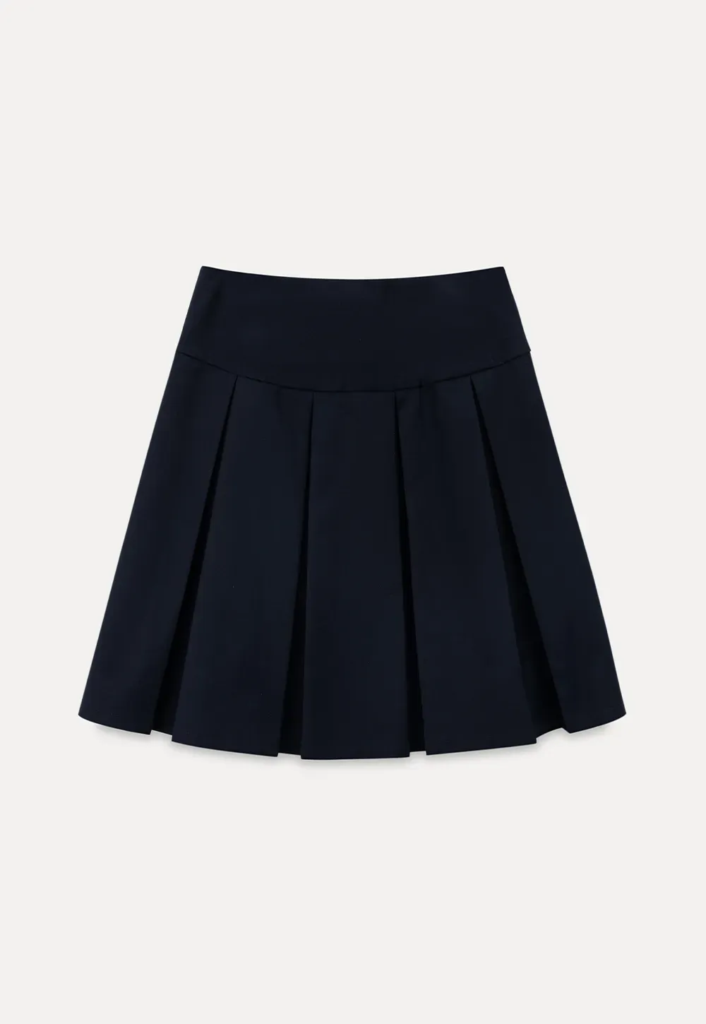 Asymmetric Pleated Wrap Skirt