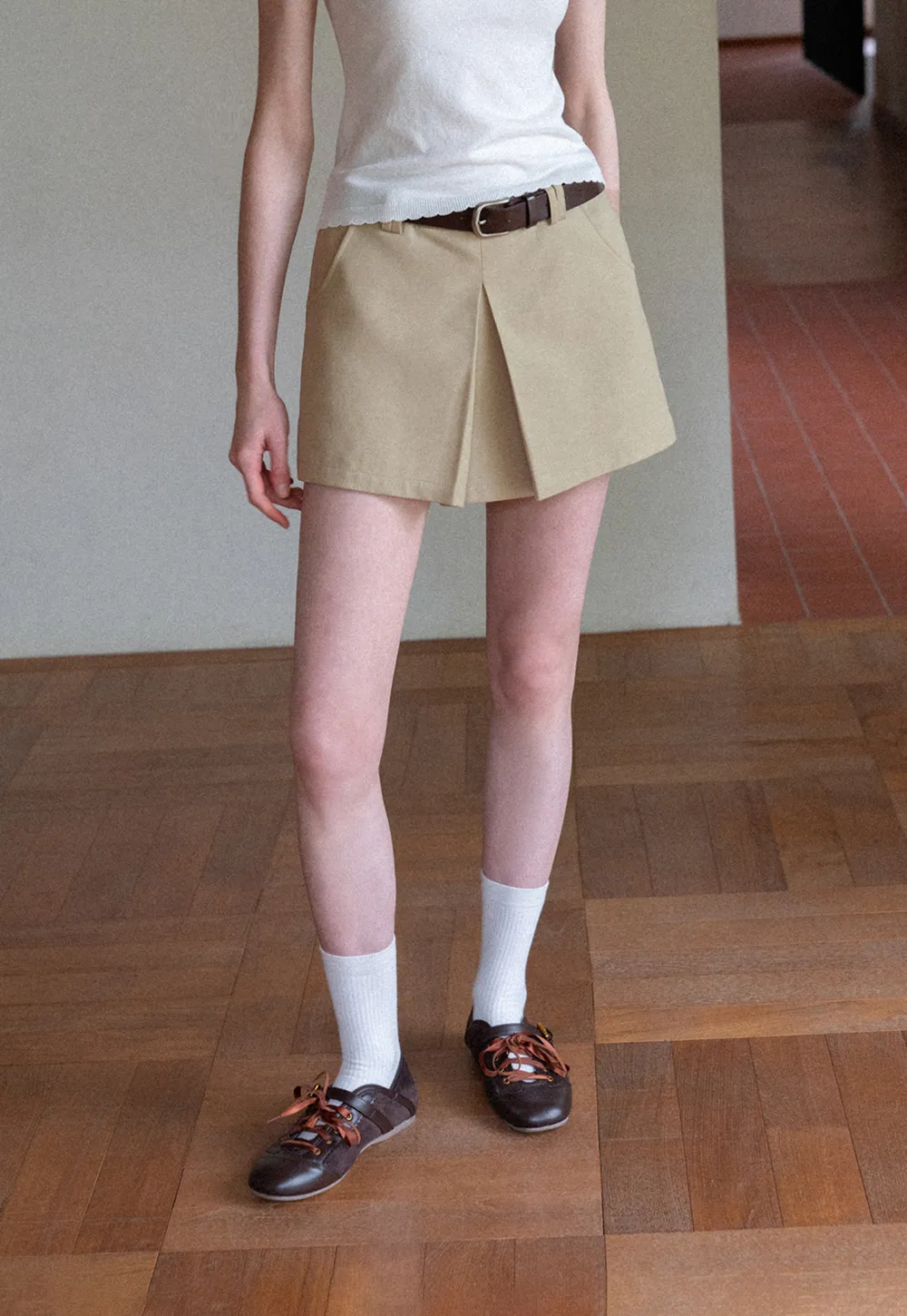 Pleated High Waist Skirt