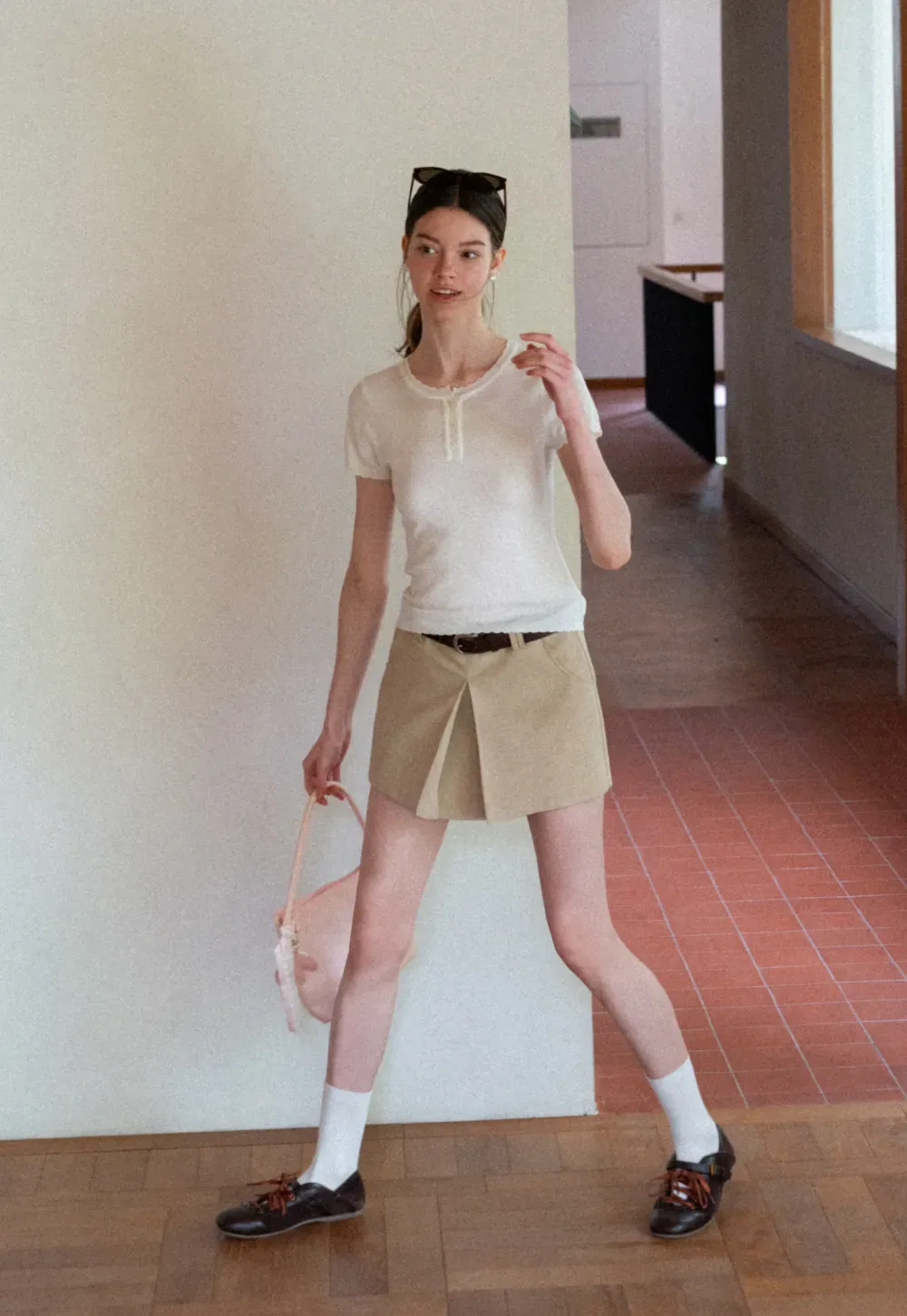 Pleated High Waist Skirt
