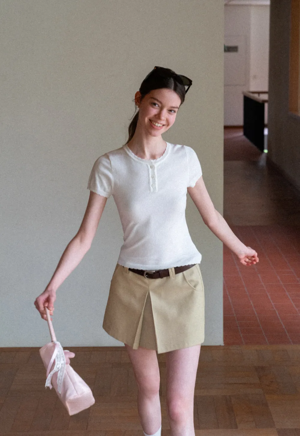 Pleated High Waist Skirt