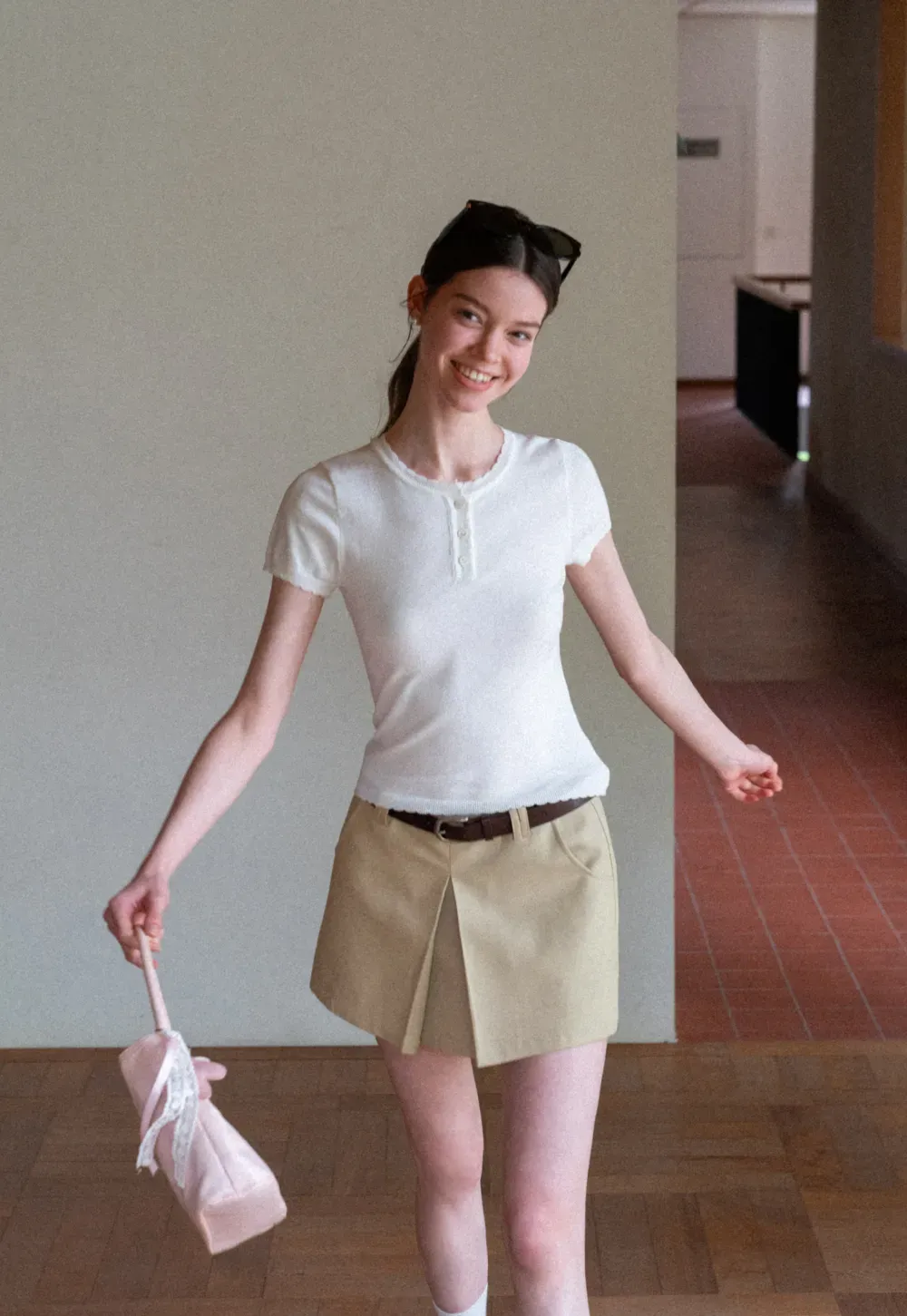 Pleated High Waist Skirt