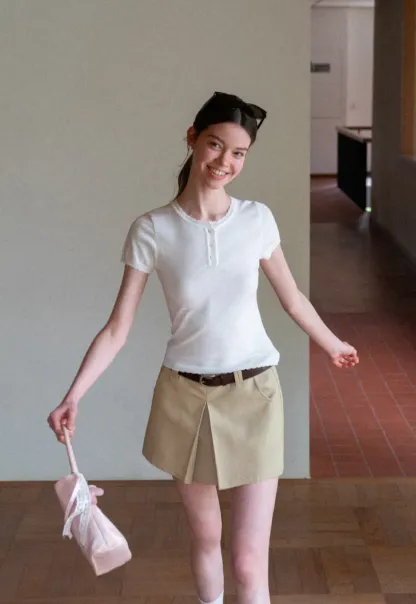 Pleated High Waist Skirt