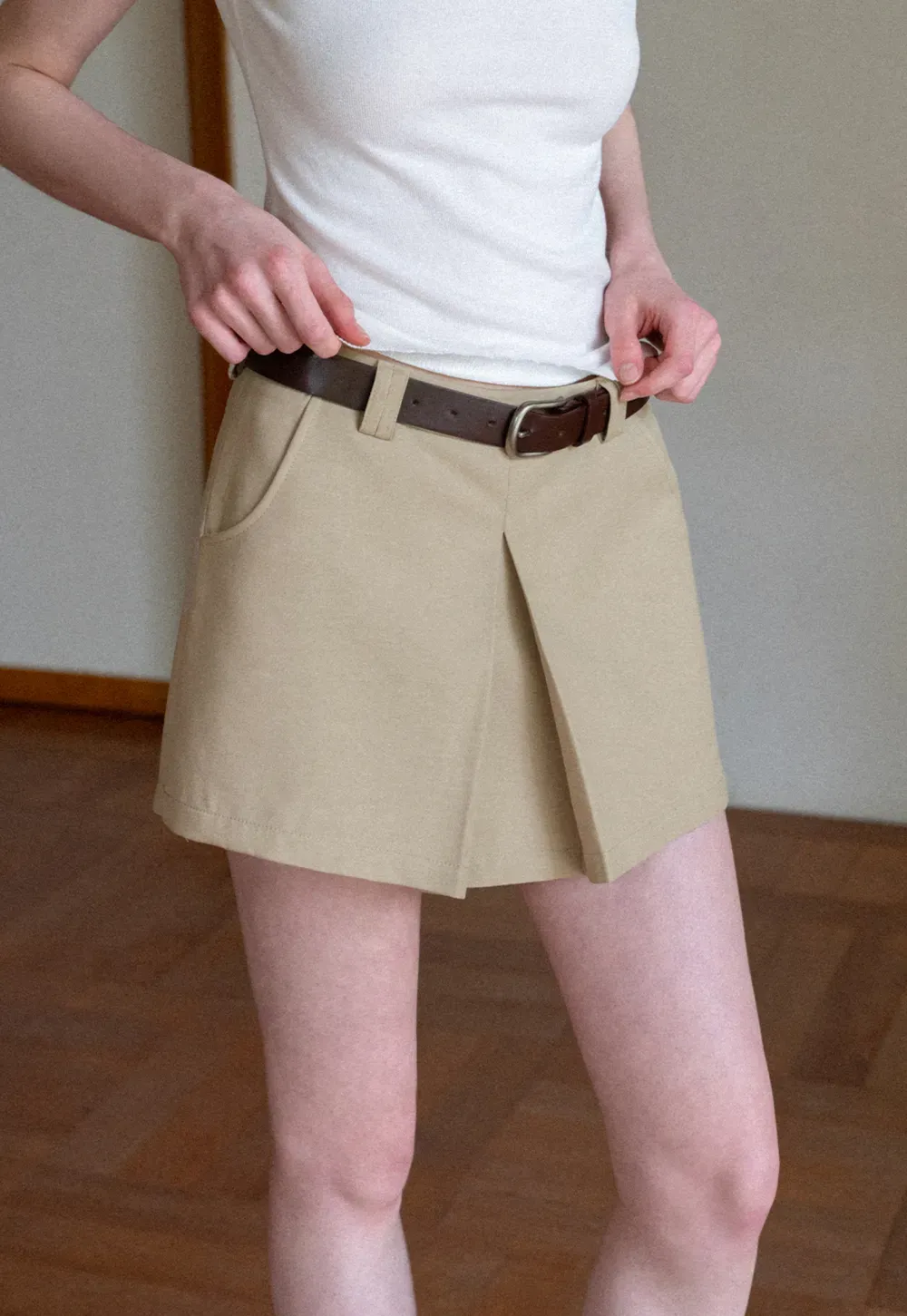 Pleated High Waist Skirt