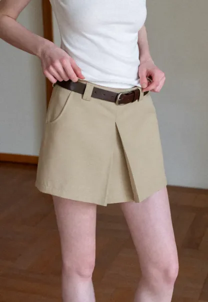 Pleated High Waist Skirt