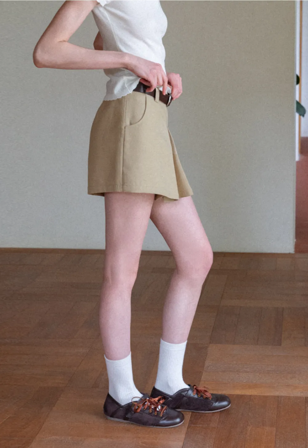 Pleated High Waist Skirt
