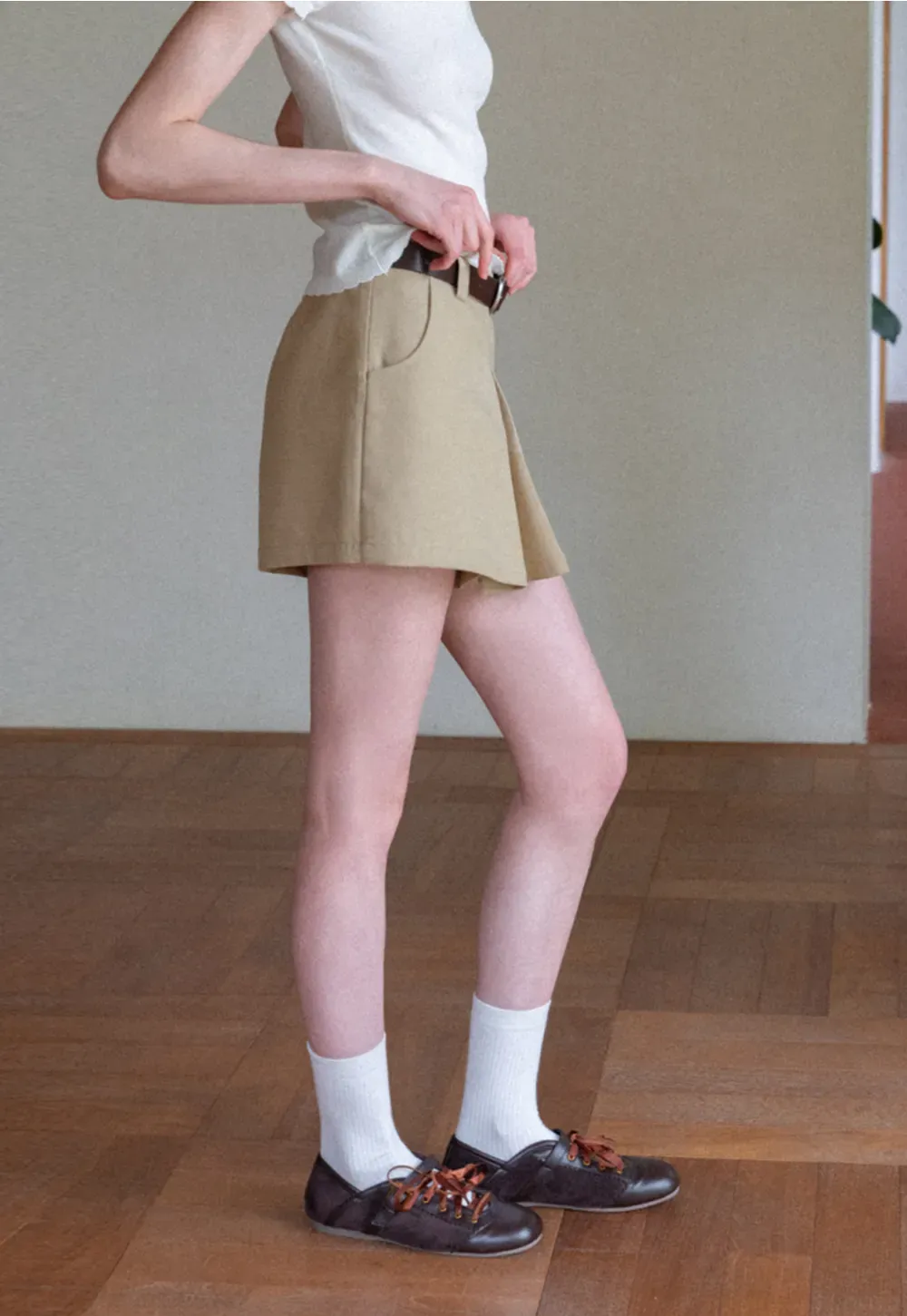 Pleated High Waist Skirt