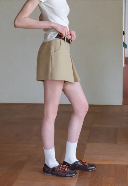 Pleated High Waist Skirt