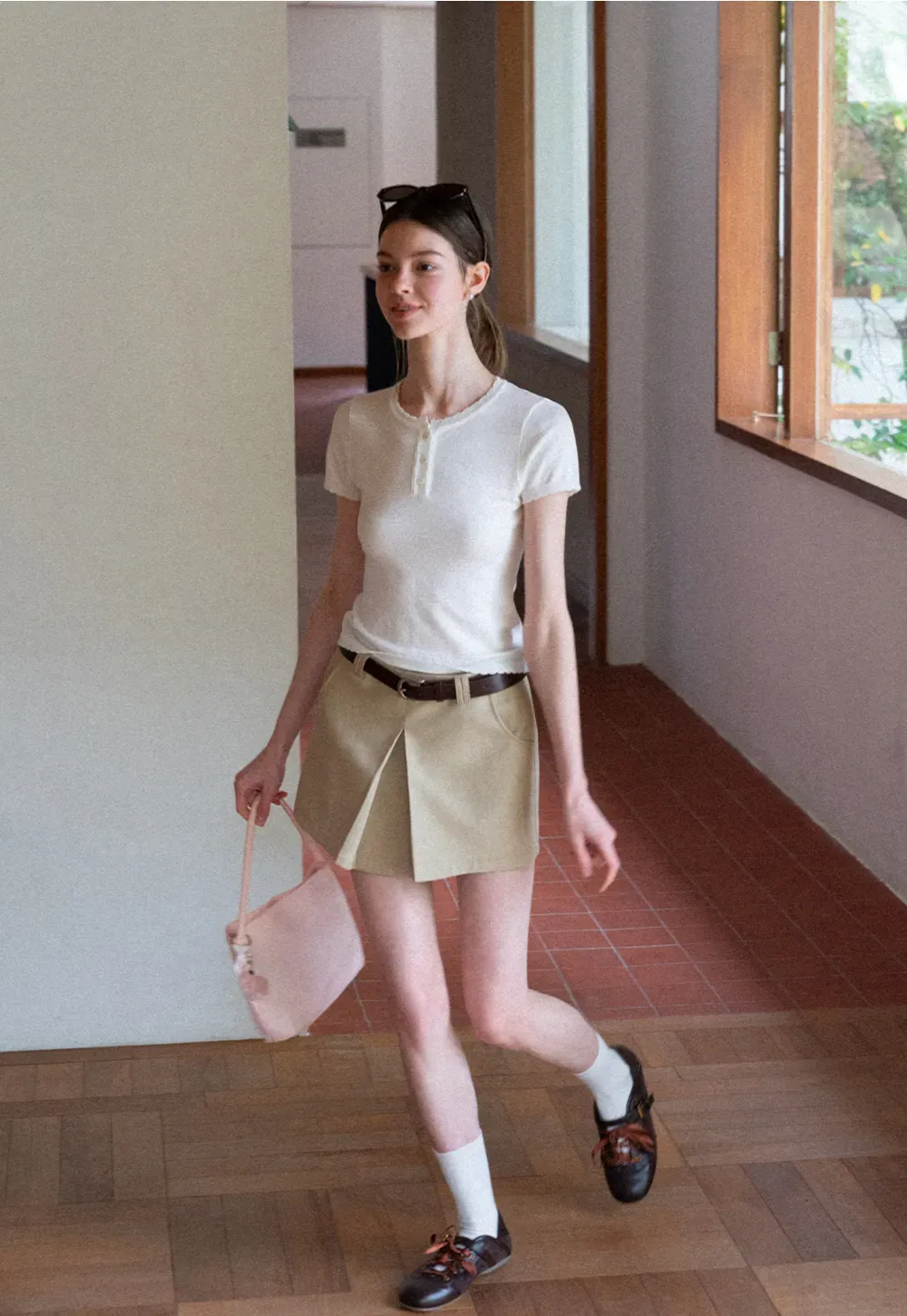Pleated High Waist Skirt
