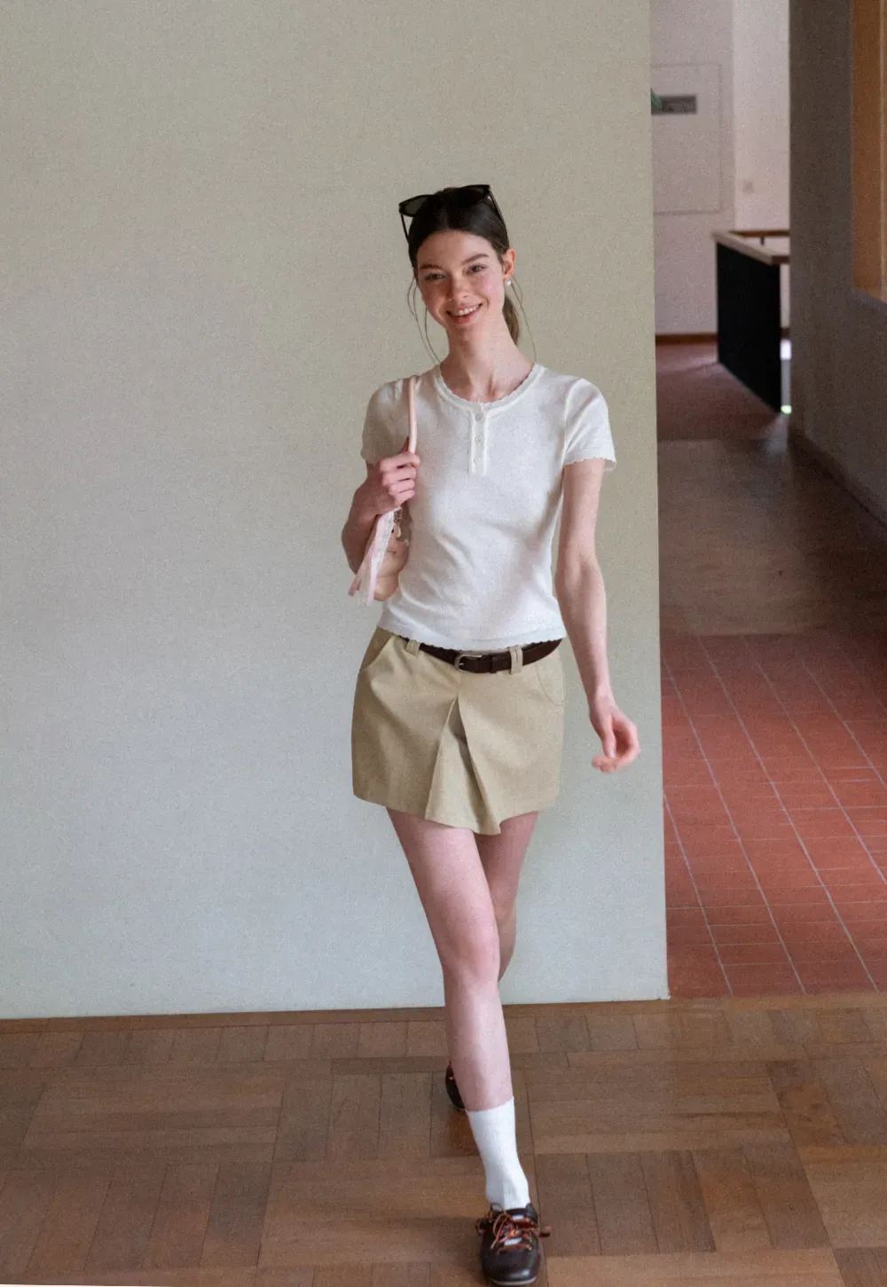 Pleated High Waist Skirt
