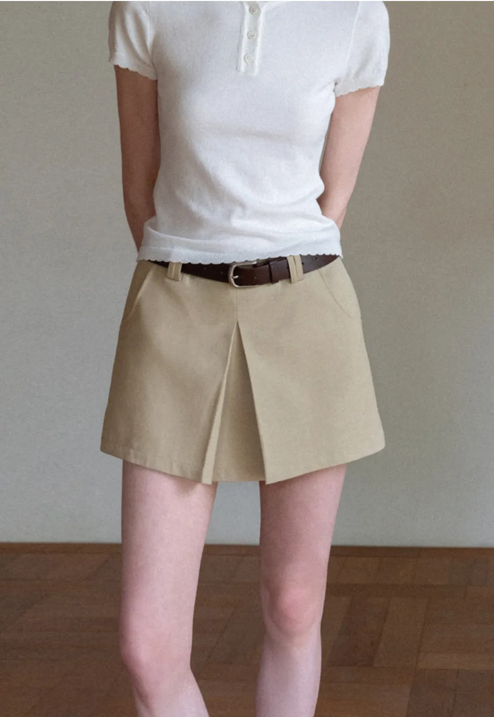 Pleated High Waist Skirt