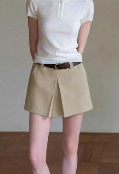 Pleated High Waist Skirt
