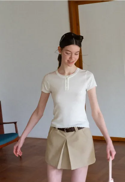 Pleated High Waist Skirt