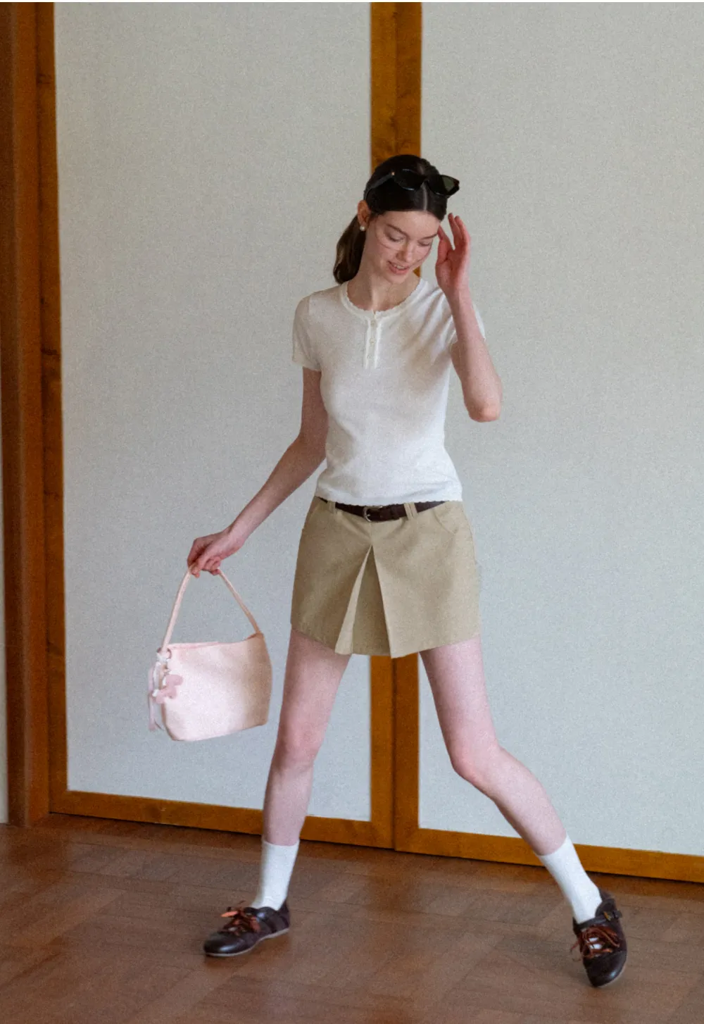 Pleated High Waist Skirt