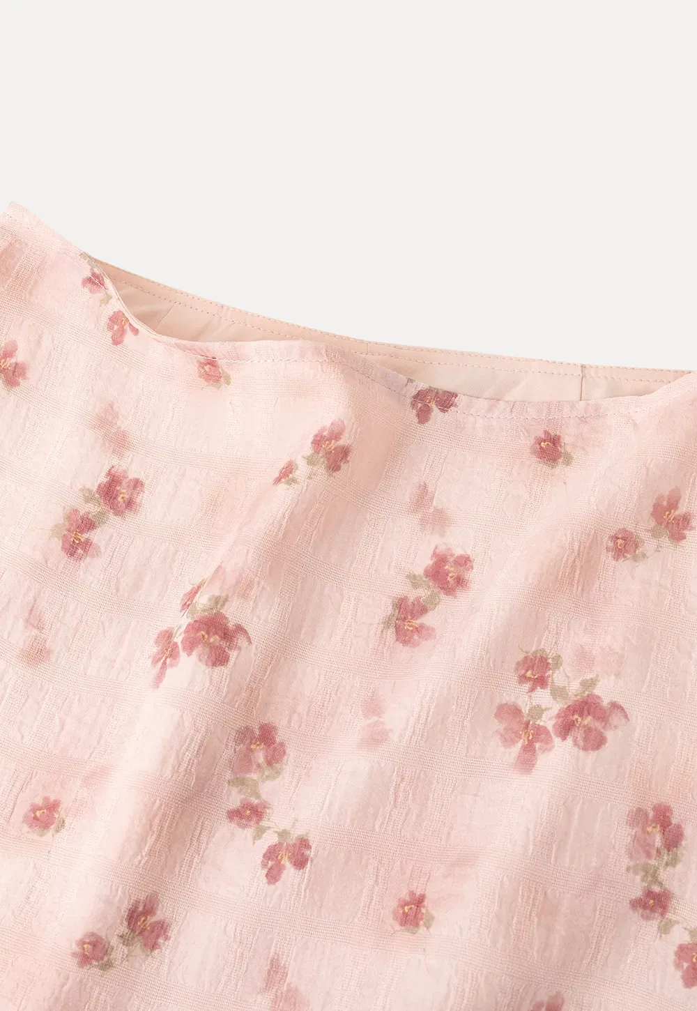 Floral Print Lightweight Flowy Midi Skirt