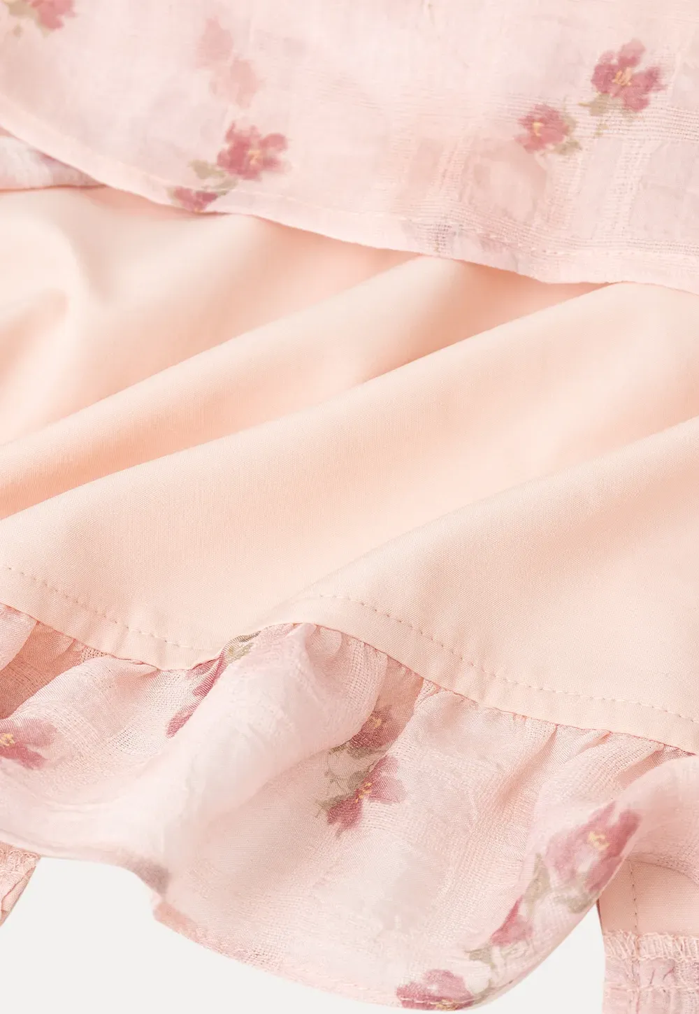 Floral Print Lightweight Flowy Midi Skirt