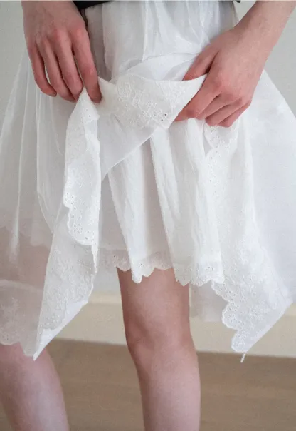 Layered Tulle Skirt with Scalloped Hem