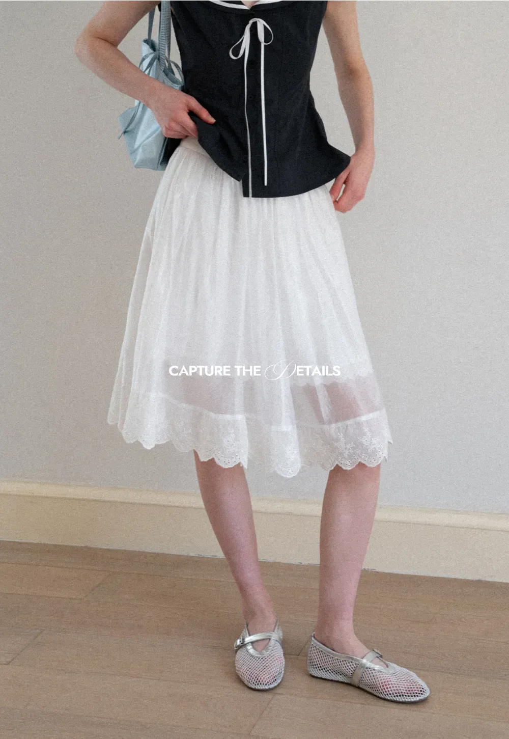 Layered Tulle Skirt with Scalloped Hem