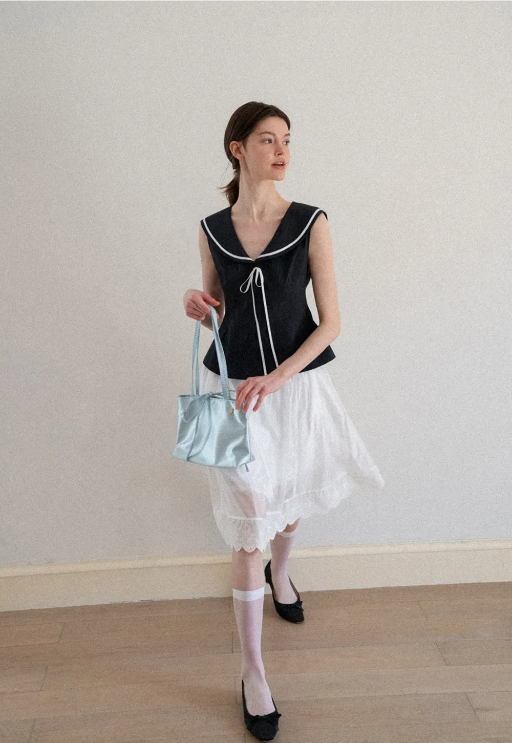 Layered Tulle Skirt with Scalloped Hem