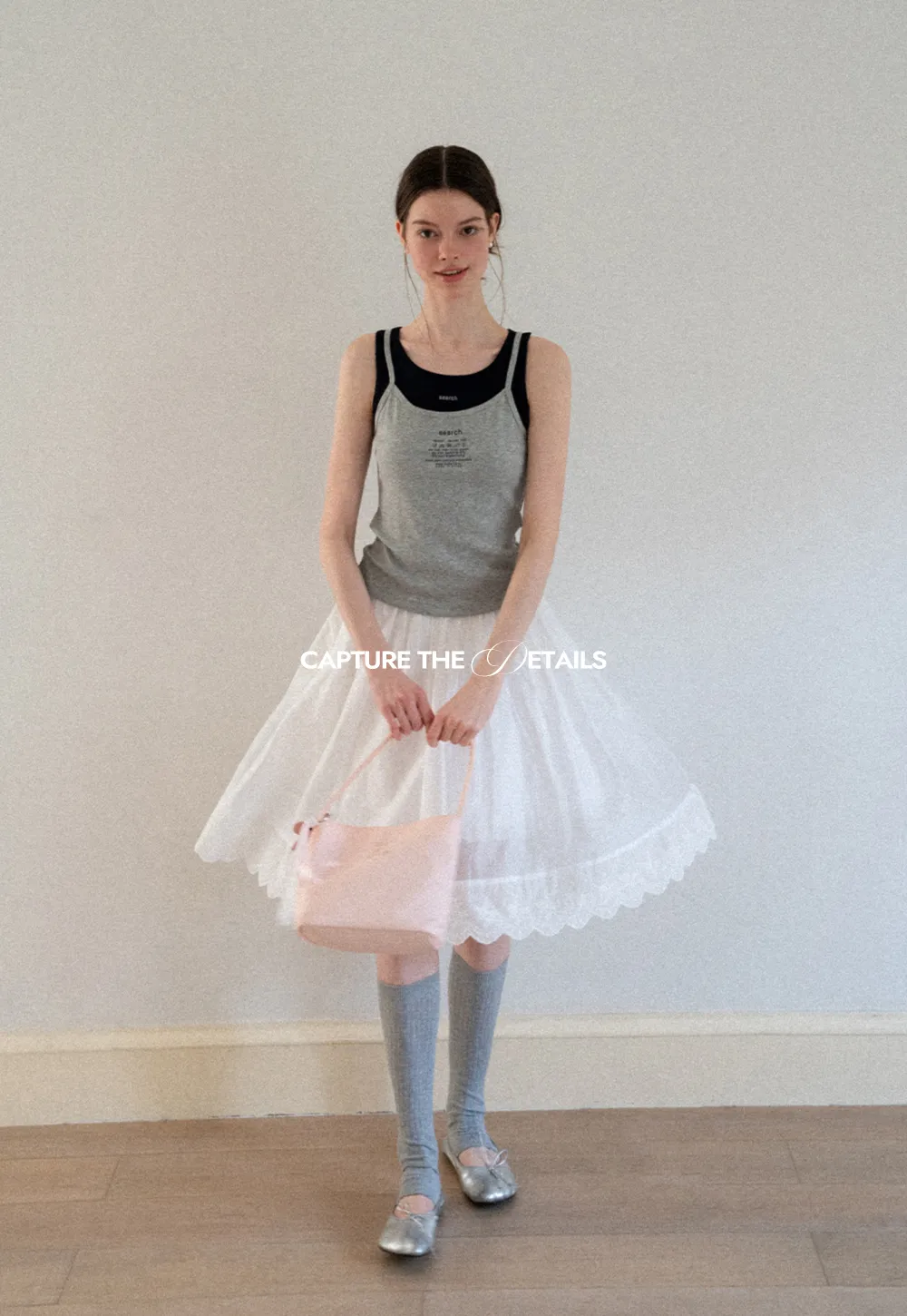 Layered Tulle Skirt with Scalloped Hem