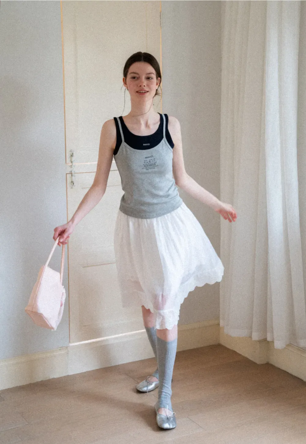 Layered Tulle Skirt with Scalloped Hem
