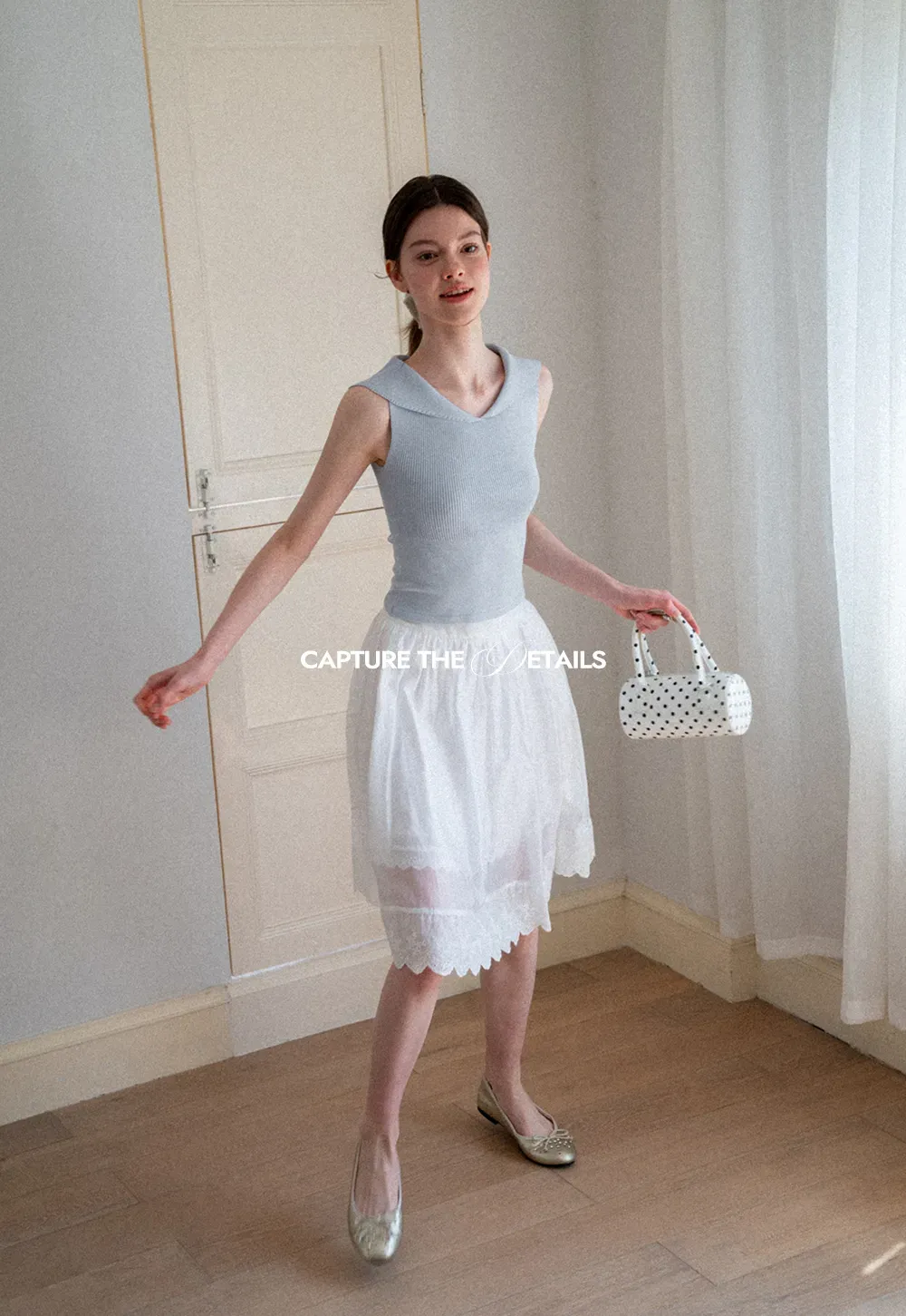 Layered Tulle Skirt with Scalloped Hem