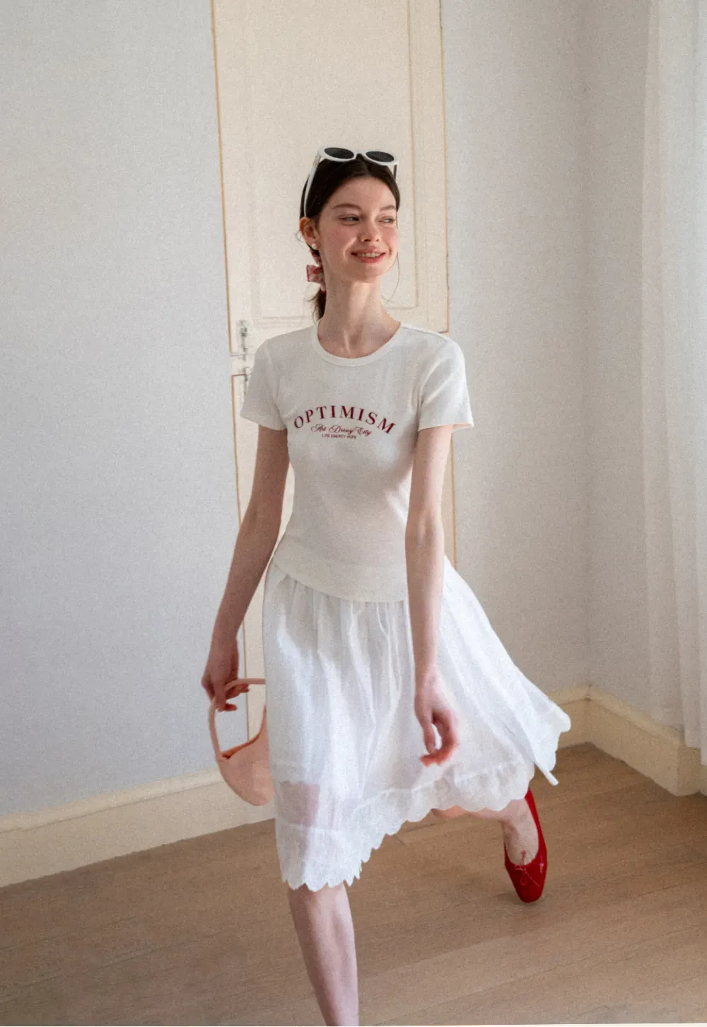 Layered Tulle Skirt with Scalloped Hem