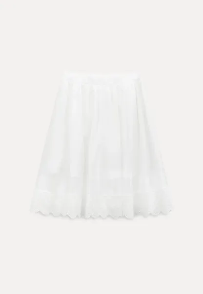 Layered Tulle Skirt with Scalloped Hem