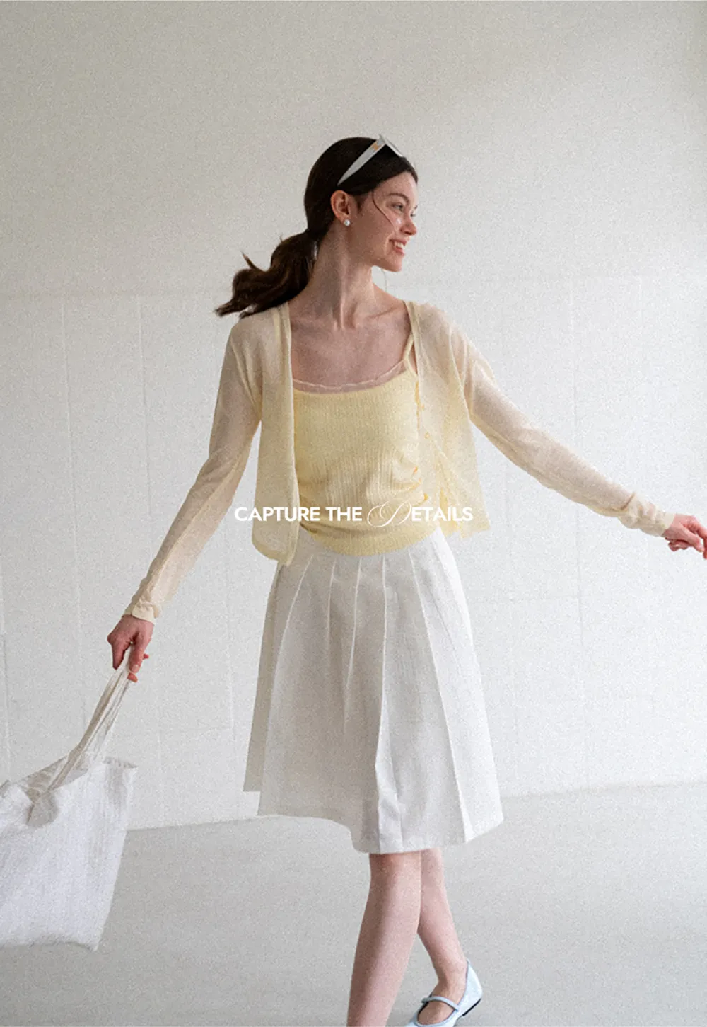 Pleated A Line Midi Skirt