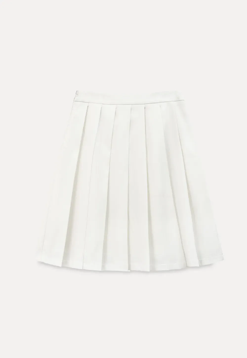 Pleated A Line Midi Skirt
