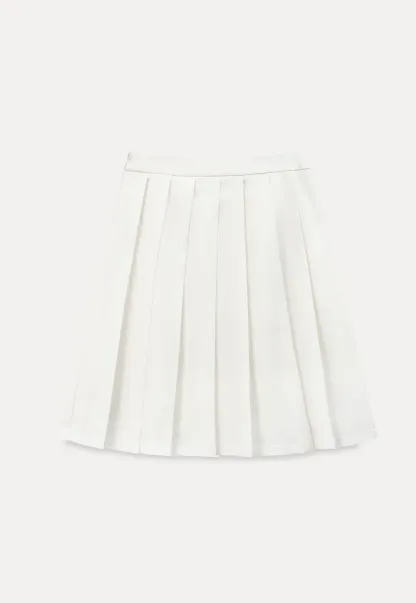 Pleated A Line Midi Skirt