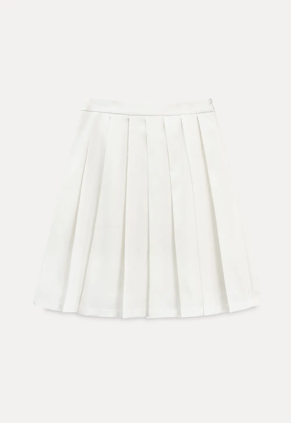 Pleated A Line Midi Skirt