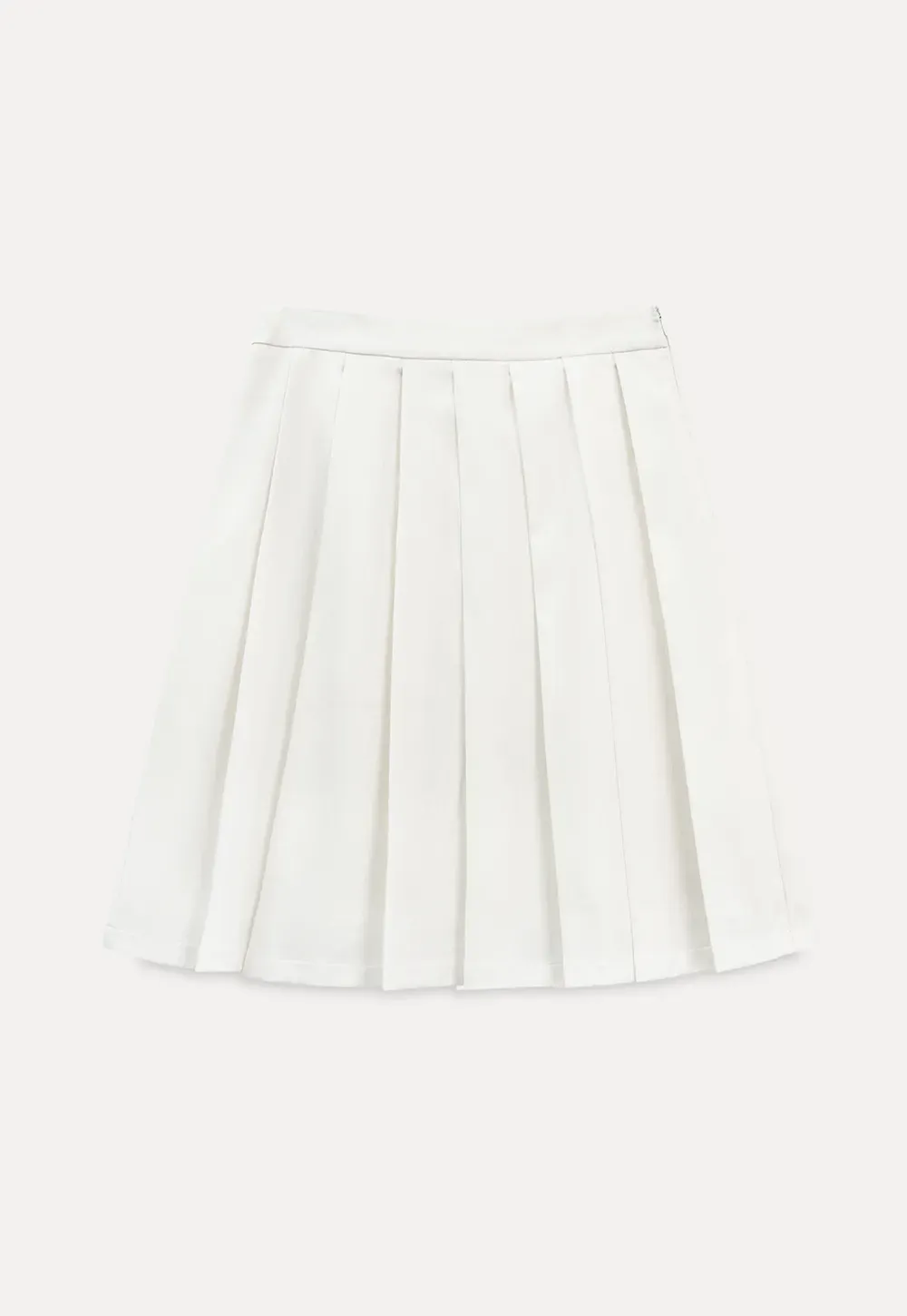 Pleated A Line Midi Skirt