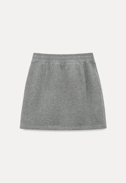 Ribbed Waistband Mini Skirt