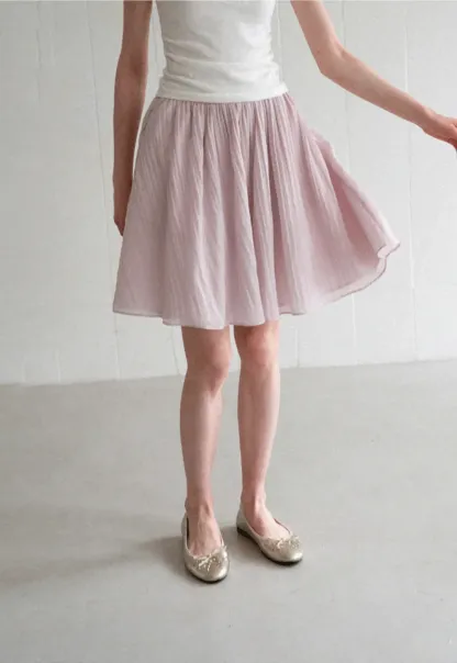 Pleated A Line Skirt